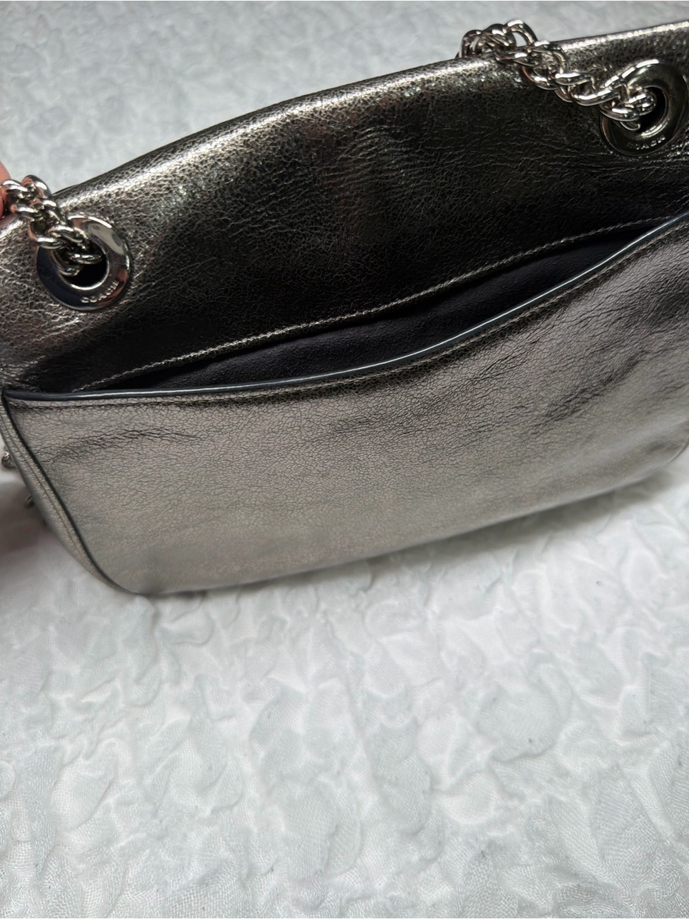 Coach Women's Crinkle Metallic Cassidy Crossbody Bag - Picture 10 of 11